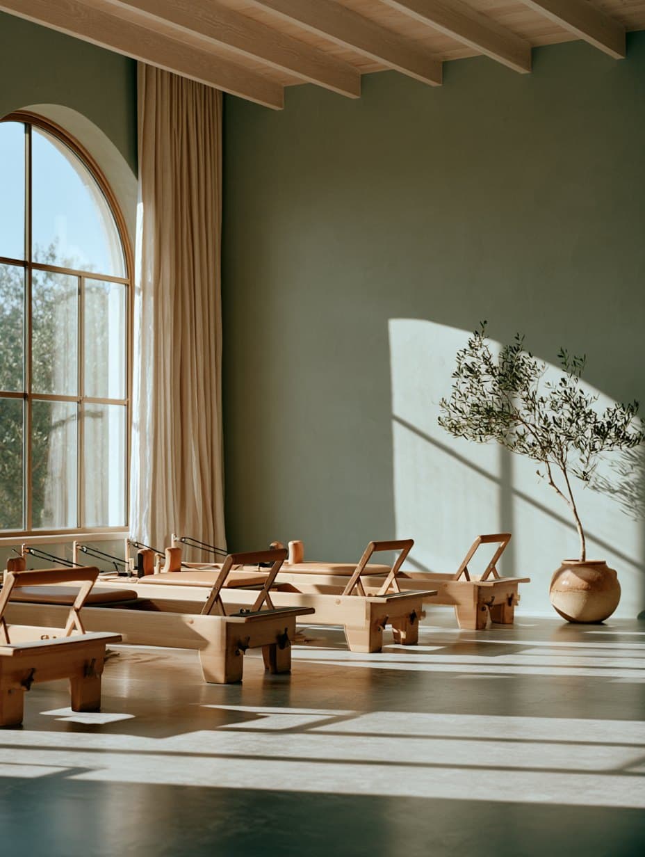 El estudio: cemento, madera y luz